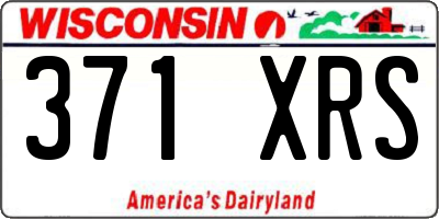 WI license plate 371XRS