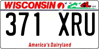 WI license plate 371XRU
