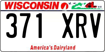 WI license plate 371XRV
