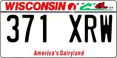 WI license plate 371XRW