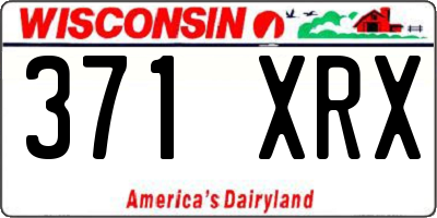 WI license plate 371XRX