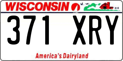 WI license plate 371XRY
