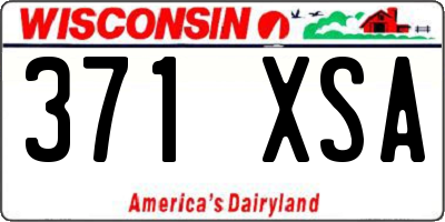 WI license plate 371XSA