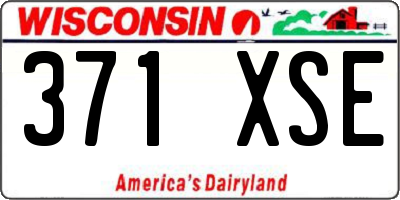 WI license plate 371XSE