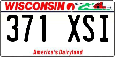 WI license plate 371XSI