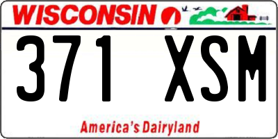 WI license plate 371XSM