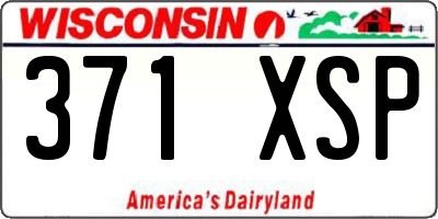 WI license plate 371XSP