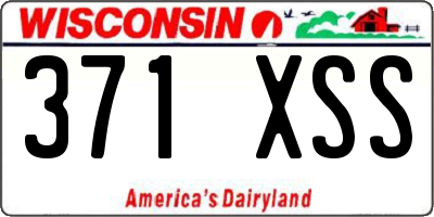 WI license plate 371XSS