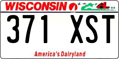WI license plate 371XST