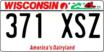 WI license plate 371XSZ