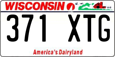 WI license plate 371XTG
