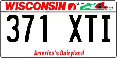 WI license plate 371XTI