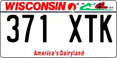 WI license plate 371XTK