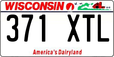 WI license plate 371XTL