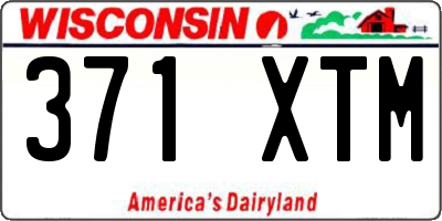 WI license plate 371XTM