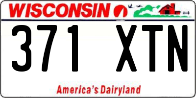 WI license plate 371XTN