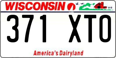 WI license plate 371XTO