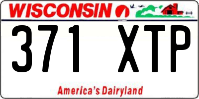 WI license plate 371XTP