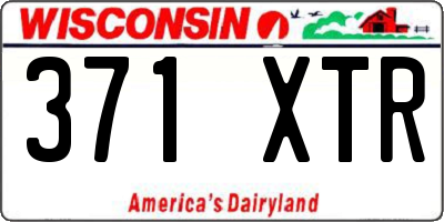 WI license plate 371XTR