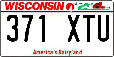 WI license plate 371XTU