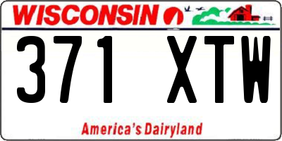 WI license plate 371XTW