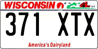 WI license plate 371XTX