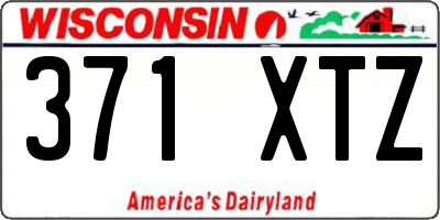 WI license plate 371XTZ