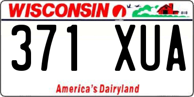 WI license plate 371XUA
