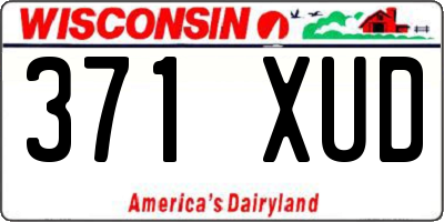 WI license plate 371XUD