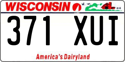 WI license plate 371XUI