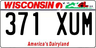 WI license plate 371XUM