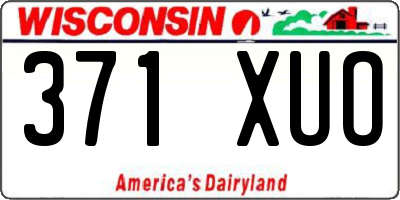 WI license plate 371XUO