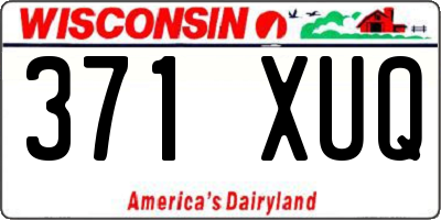 WI license plate 371XUQ