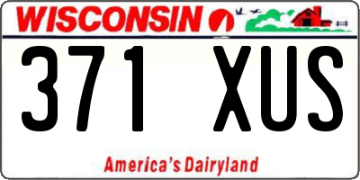 WI license plate 371XUS