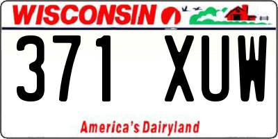WI license plate 371XUW