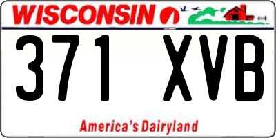 WI license plate 371XVB