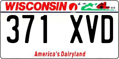 WI license plate 371XVD