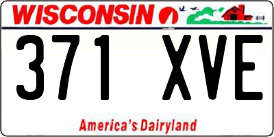 WI license plate 371XVE