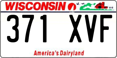 WI license plate 371XVF