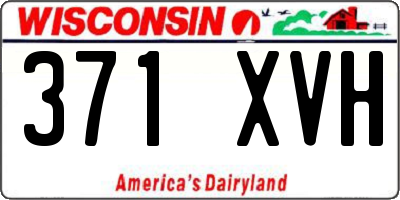 WI license plate 371XVH