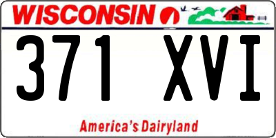 WI license plate 371XVI