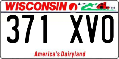 WI license plate 371XVO