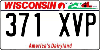 WI license plate 371XVP