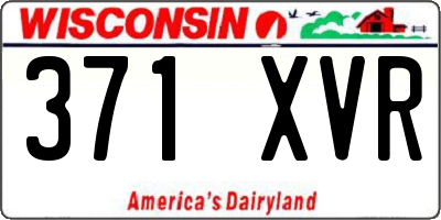 WI license plate 371XVR