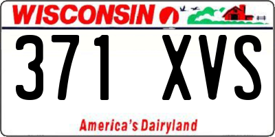 WI license plate 371XVS