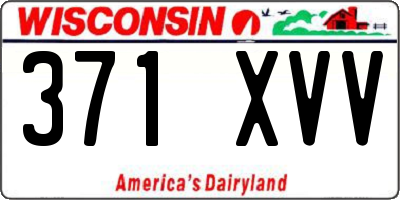 WI license plate 371XVV