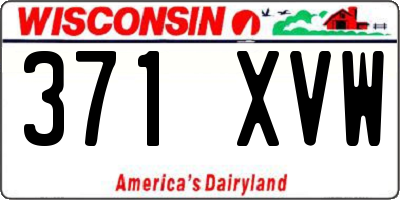 WI license plate 371XVW
