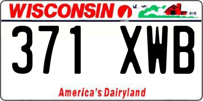 WI license plate 371XWB