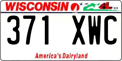 WI license plate 371XWC