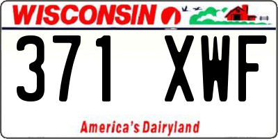 WI license plate 371XWF